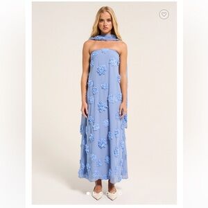 Roame Claudia Maxi Dress in Bluebell